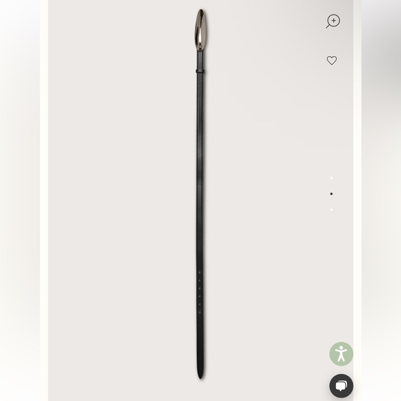 NWT Cult Gaia Fiore Silver Black Leather Waist Belt Size M/L $258 MSRP - Picture 3 of 3